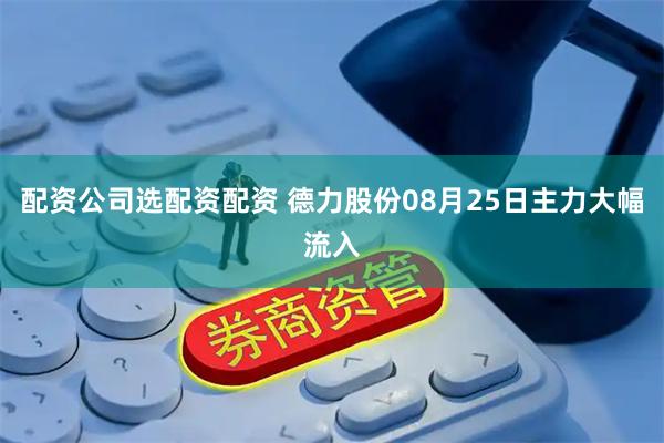 配资公司选配资配资 德力股份08月25日主力大幅流入